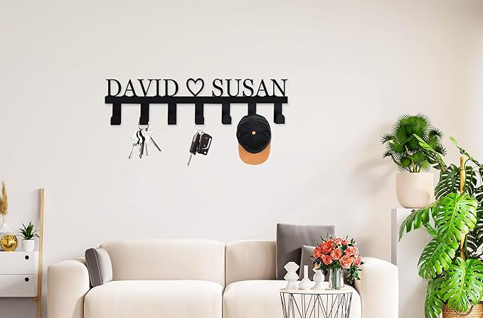 Custom Key Rack with Name, Personalized Name Key Rack, Key Holder for Wall, Personalized Name Hook, Coat Hook, Backpack Hook, Towel Hook, Key Hooks for Wall, Key Hanger, Personalized Gifts