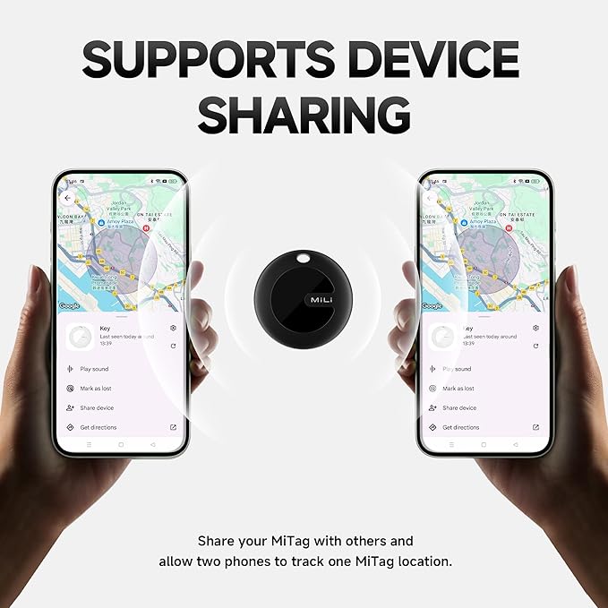 MiLi MiTag Bluetooth Tracker for Android, Smart Tracking Tag/Key Finder/Luggage Tracker/Item Locator for Google Find My Device (Find Hub) App, 1 Pack