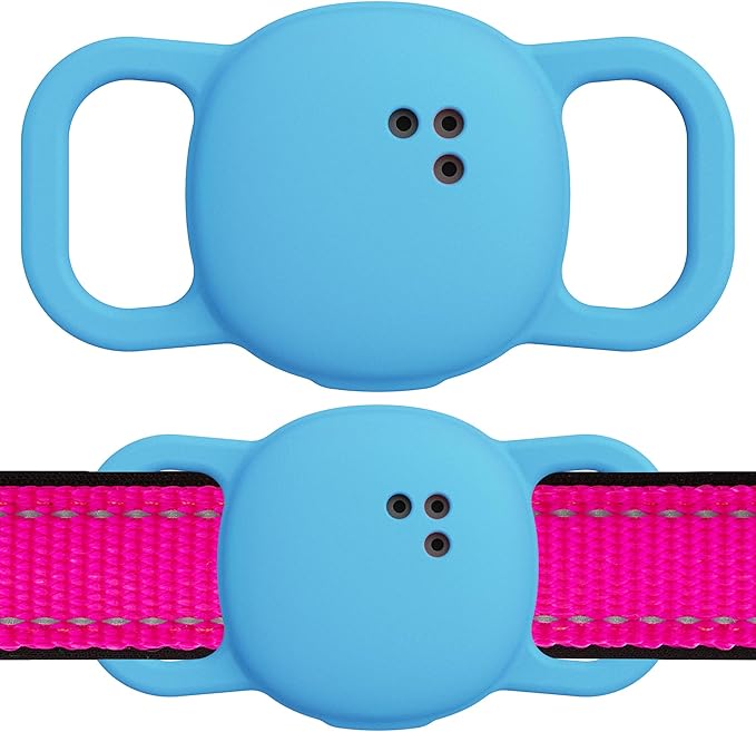 DDJ for Tile Life360 Sticker (2024) Tracker Cat Collar Case, 2-Pack Silicone Anti-Lost Protective Cover Tile Tracker Holder for Dog & Pet Collars, Ultra Durable, Easy Installation, Lightweight, Blue