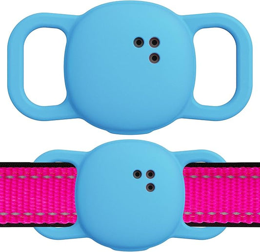 DDJ for Tile Life360 Sticker (2024) Tracker Cat Collar Case, 2-Pack Silicone Anti-Lost Protective Cover Tile Tracker Holder for Dog & Pet Collars, Ultra Durable, Easy Installation, Lightweight, Blue