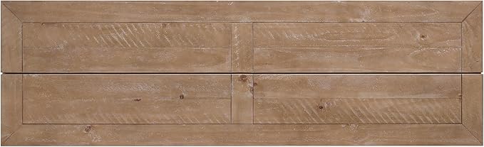 Martin Svensson Home Napa Solid Wood Pedestal Flip-Top Sofa Console Table, Black and Driftwood