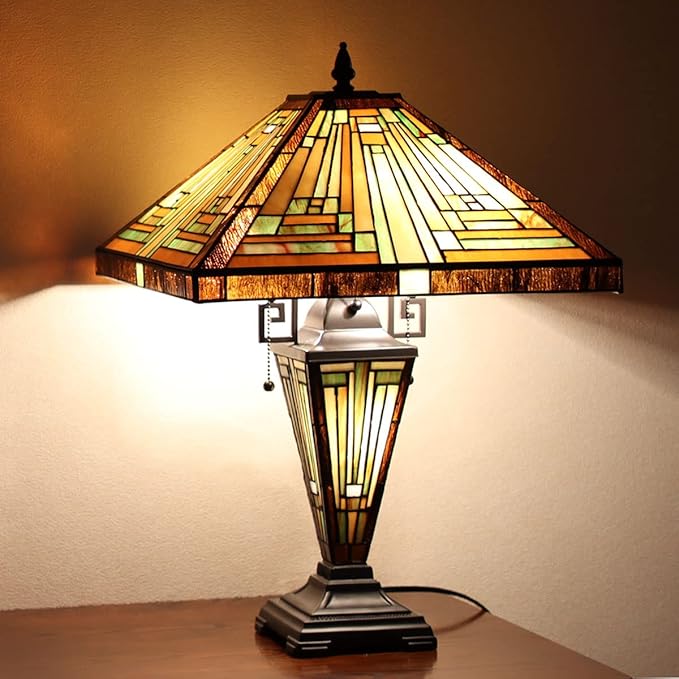 Capulina Mission Antique Style Tiffany Lamp Series Table Lamp Floor Lamp Decor for Living Room Bedroom Study Room