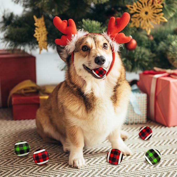 X-Small Dog Tennis Balls Dog Toys Ball 1.5" Pack of 12, Fit Ball Launchers,Christmas Dog Toys