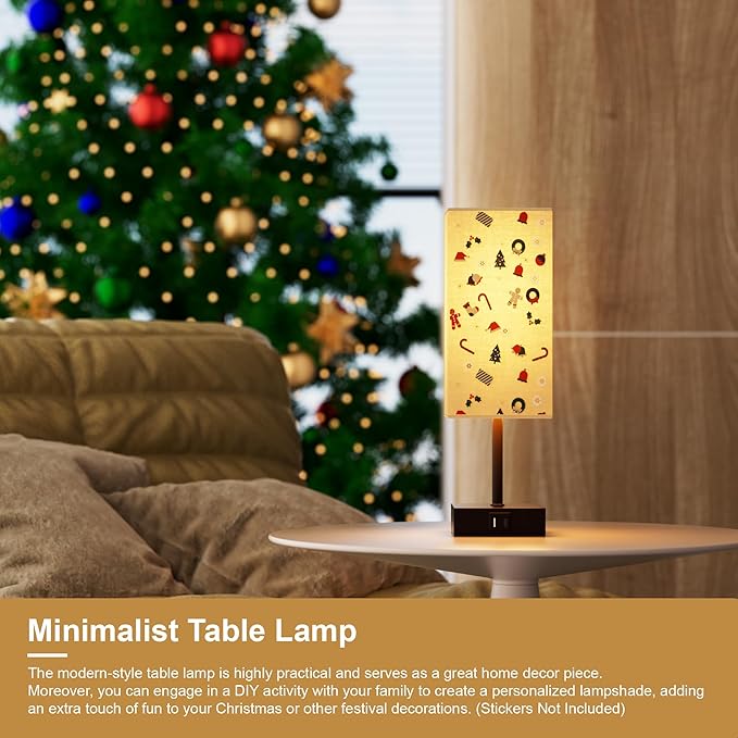 Sailstar Bedside Lamps, Table Lamp with USB C+A Charging Ports, 3 Way Dimmable Touch Control, Small Nightstand Lamps for Bedroom, Home Decor, Living Room, LED Bulbs Included, Upgraded Beige