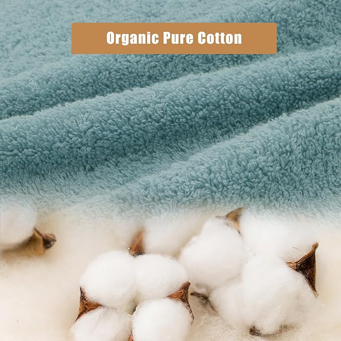 SEMAXE 18-Piece Blue Bath Towel Set - 6 Bath/Hand/Wash Towels with Hanging Loops | Value Pack, 100% Cotton Ultra Absorbent | Hotel Quality at Wholesale Price