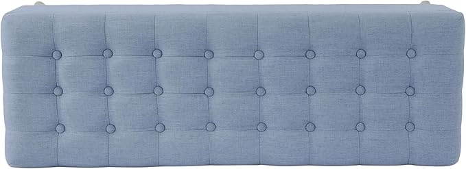 HomePop Modern Storage Bench, Blue Large