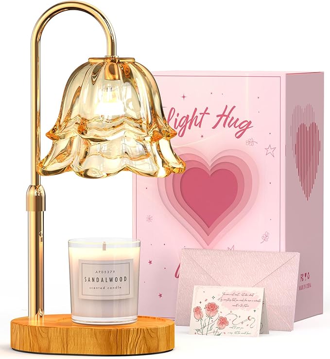 Candle Warmer Lamp Birthday Gifts for Women, Adjustable Height Candles Lamp with Timer New Home Essentials, Teen Girl Room Essentials and Decor for Friends