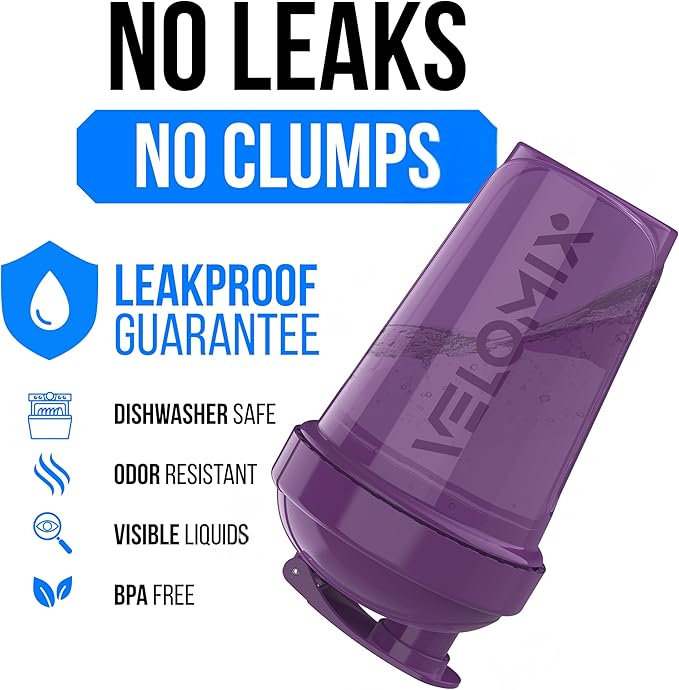 VELOMIX -6 PACK- 20 OZ Protein Shaker Bottles for Protein Mixes, Shaker Cups for Protein Shakes, Small Shaker Bottle Pack, Shaker Cup, Shakers for protein Shakes (Nature Tones - 6 Pack)