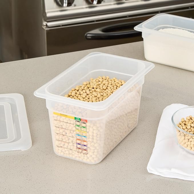 Restaurantware Food Storage Container 1 Pack of 10.3 x 6.2 x 5.9 Inches Plastic Stackable Storage Box White Reusable Label Container Dishwasher Safe For Restaurants And Kitchens