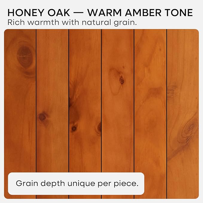 Homeforia Oak Floating Shelves 30 inch Long, High End Solid Real Wood 30inch Floating Shelf for Wall Mounted, Honey Oak Wooden 30in Floating Shelves, Heavy Duty Bracket, 30 X 6.5 X 1.75 in, Set of 2