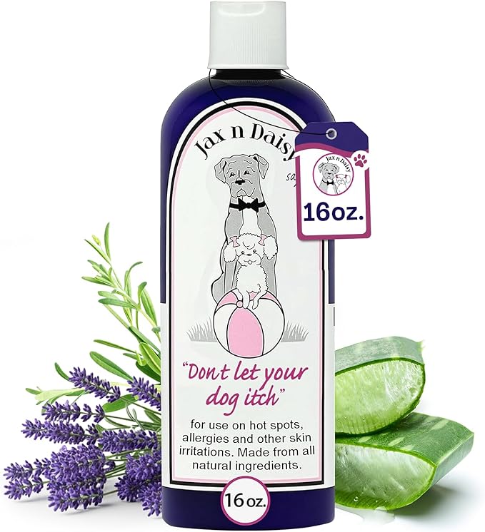 Jax N Daisy don t let Your dog Itch Lotion Itch Relief for Dogs 16oz Treatment and Skin Soother for Dogs With Itchiness dog Grooming Supplies Anti for