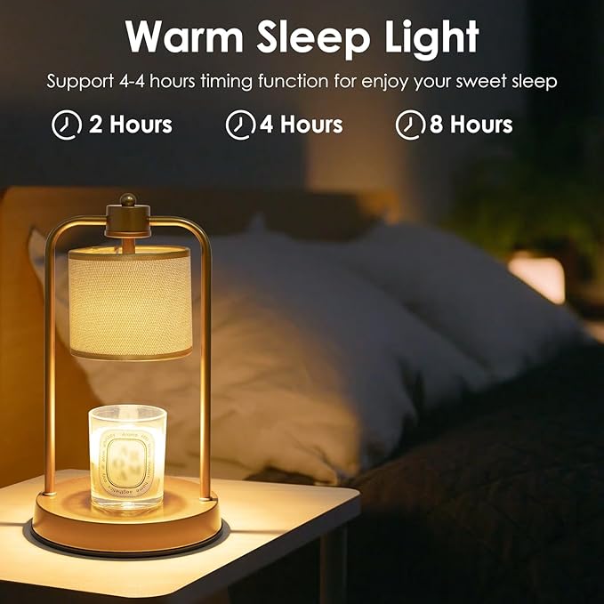 Candle Warmer Lamp Electric with Timer: Wax Melts for Warmer Yankee Candles Large - Dimmable Candle Warmer for Birthday Christmas Gift Bedroom Home Decor