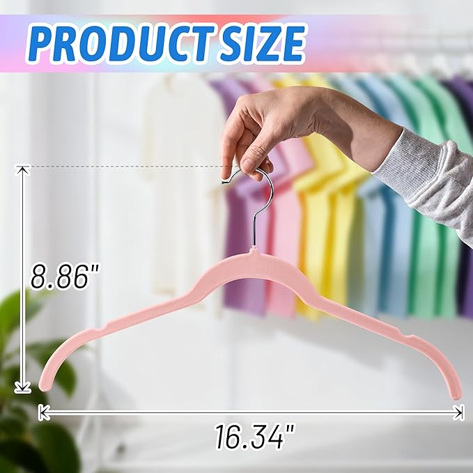 30 Pack Velvet Hangers Multicolor Set – Non-Slip Slim Flocked Clothes Hangers with Notches & 360° Swivel Hook, Space-Saving Felt Hangers for Dresses, Shirts, Coats