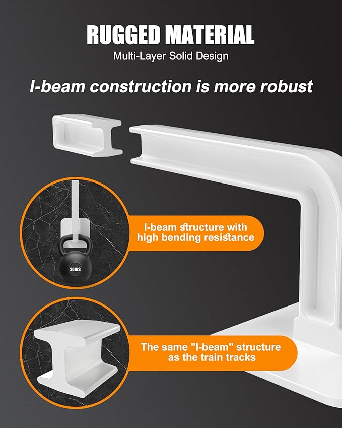 Hat Rack for Hat Storage (4-Pack), Multi-Purpose Hat Organizer, Strong Adhesive Hat Hooks for Wall Organizer for Baseball Caps, Two Mounting Options Hook, White