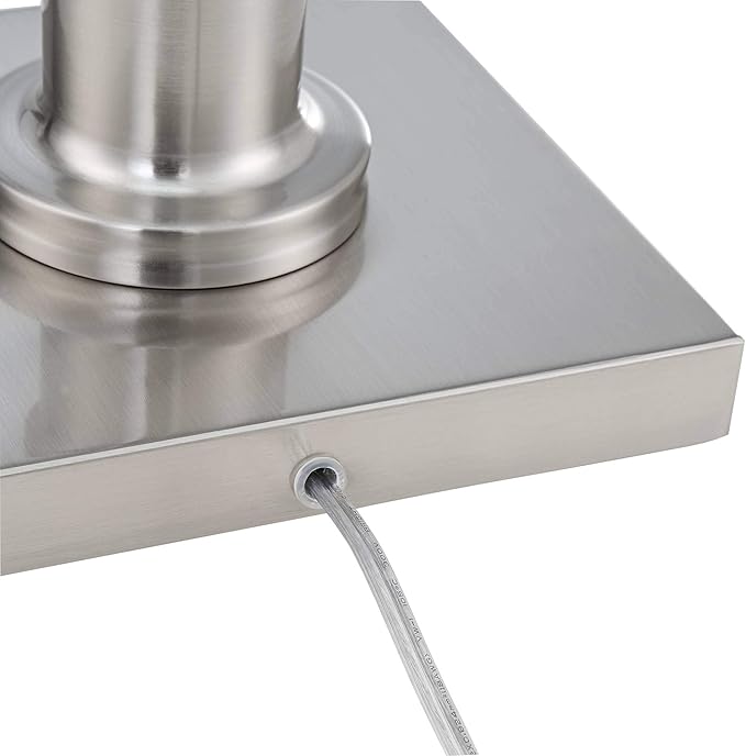 Regency Hill Jenson Traditional Farmhouse Adjustable Pharmacy Light Floor Lamp Swing Arm Standing Base 54" Tall Brushed Nickel Silver Metal for Living Room Reading House Bedroom Home Office