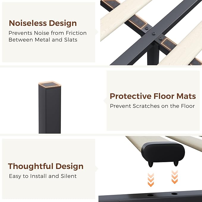 Queen LED Velvet Bed Frame with 2 Storage Drawers&Hidden Headboard, Upholstered Platform Bed with Charging Station&Button Tufted Design, Wooden Slats Support, Box Spring Optional, Easy Assembly, Beige