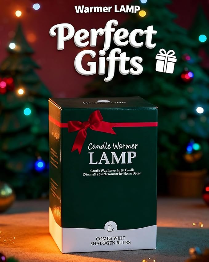 Candle Warmer Lamp with Timer Dimmer and 3 Bulbs, Candle Lamp Warmer with Marble Base for Adjustable Height, Crystal Candle Lamp for Jar Candles, House Warming Gifts Home Room Decor, Silver