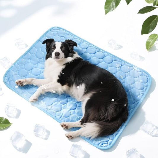 Dog Cooling Mat,2025 Upgraded Washable Pet Cooling Pad for Dogs & Cats,Keep Cool for Pets in Summer,Dog Bed for Outdoor & Home Use,24 * 20"(Blue, Medium)