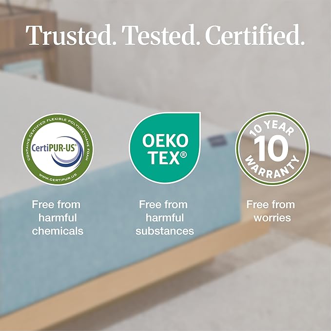 LIFEMENT Basic King Cooling Gel Infused Memory Foam Mattress in a Box | Medium Firm Bed, Fiberglass Free, Certified Pressure Relief Foam, Cooling Comfort Sleep, 10 Inch