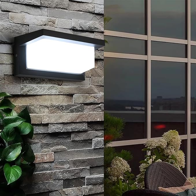 Wrasse Outdoor Wall Sconces Light 2000 Lumen 20W Wall Proch Lights 6500K Exterior Lighting fixtures120V Modern Mount Sconce Lamp for House Outside