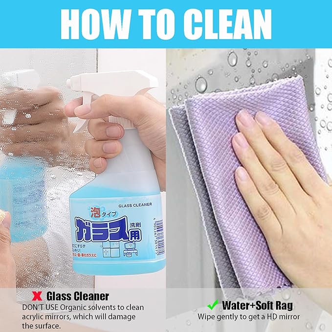 DARENYI 16"x12" Acrylic Mirror Sheet, Flexible Non Glass Body Mirror Tiles Large Self Adhesive Mirror Stickers for Bathroom Bedroom Home Wall Decor (1pc)