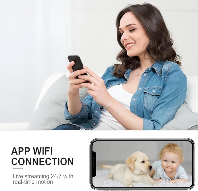 2025 Upgraded Security Camera,4K HD Mini Cam for Home with Night Vision,100 Days Long Battery Life, Motion Detection,Remote Viewing,Wireless Camera for Pet/Baby/Nanny Surveillance