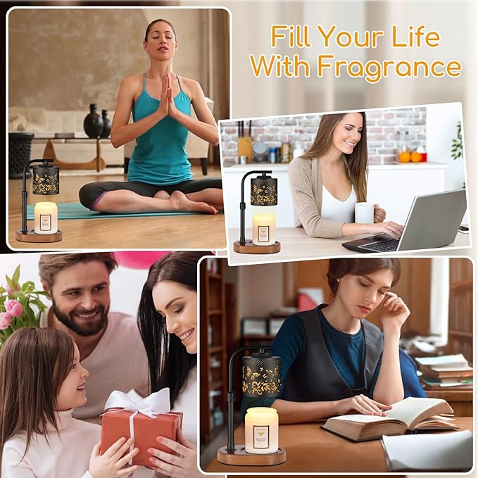 kobodon Candle Warmer Lamp with Timer,Birthday Gifts for Women Mom,Adjustable Height for Scented Jar Candles,Electric Candle Lamp Warmer for Home Decor(Butterfly)