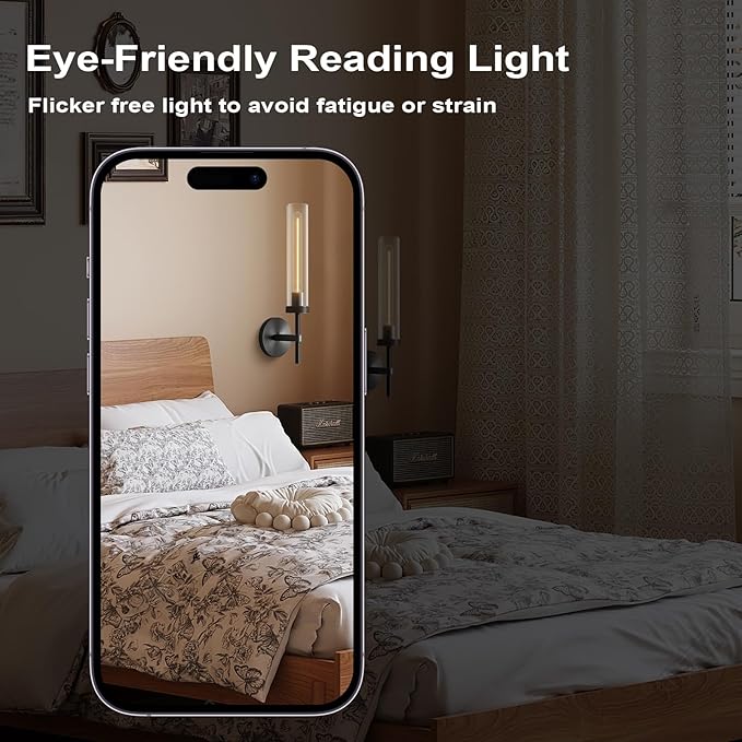 Black sconces Wall Lighting, 19" Knurling Wall Sconces Set of Two,Bathroom Vanity Light Fixtures, Modern Wall Lights for Mirror Living Room Hallway,Staircase