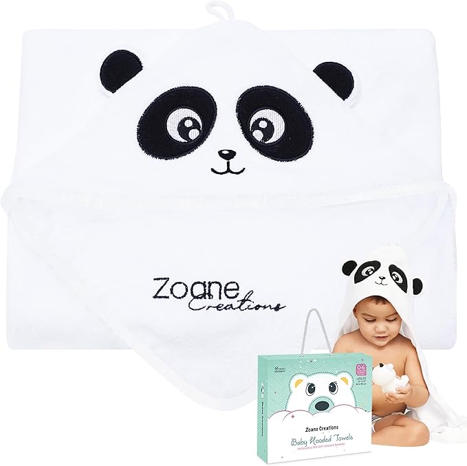 Zoane Creations Hooded Baby Towels for Newborn – Ultra-Soft,Highly Absorbent, 500 GSM, 37 x 37 inches Perfect Cotton Baby Bath Towels Hooded for Newborns and Toddlers