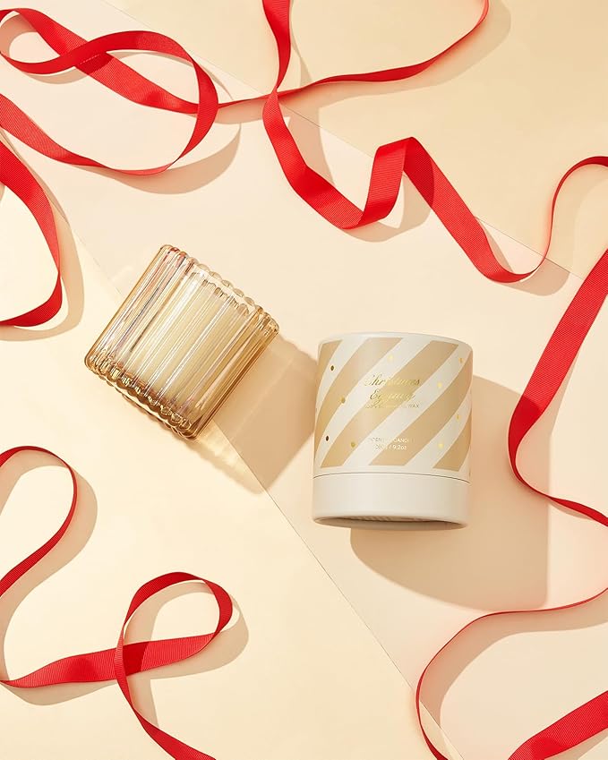 M&SENSE Soy Candles for Home Scented, Christmas Eggnog Non Toxic Candles, 9.2oz Natural Organic Clean Burning 60 Hours, Christmas Kitchen Decor Gifts for Women