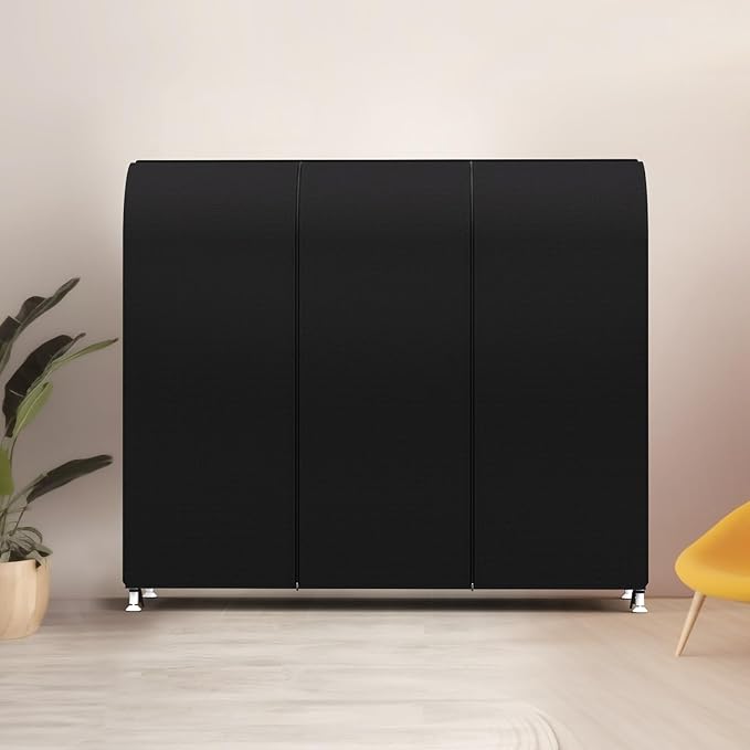 Zilink 72" Garment Rack Cover Dustproof Breathable Clothes Rack Cover Large Garment Bags Protector Cothing Rack with Cover with 2 Durable Zippers for Garment Rack, Black, (Rack Not Included)