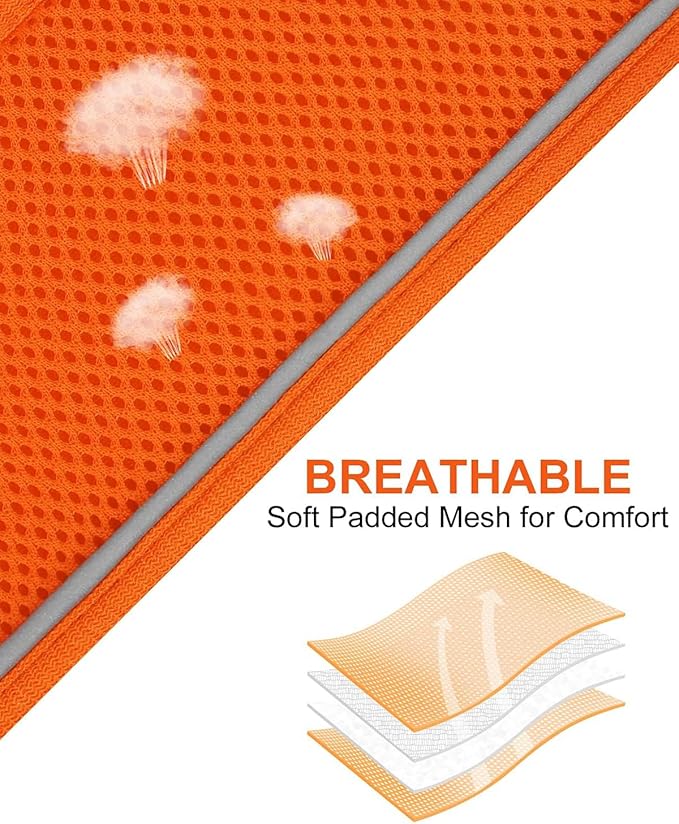 Joytale Small Dog Harness, Breathable Mesh Step-in Vest, Reflective Soft Padded Harnesses for Puppies and Extra Small Dogs, Orange, XS