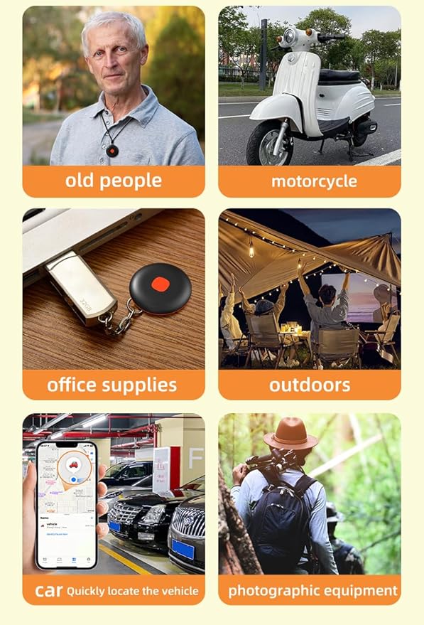 Android Mini Air Tracker Smart localizador Locator Tags-2 Pack Works with Google Find My Device for Keys Dog Kids Car Auto Elderly Luggage Vehicle Motorcycle Tracking Worldwide Waterproof Not GPS