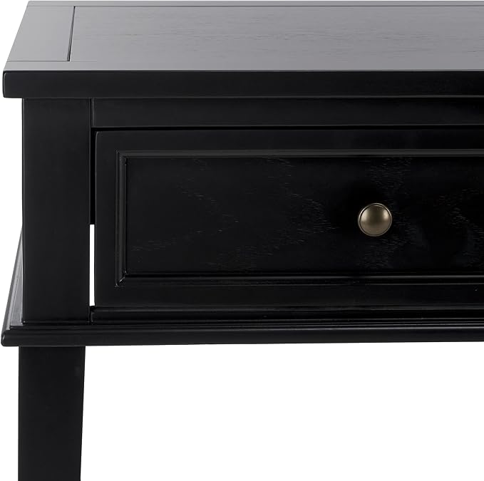 SAFAVIEH Home Collection Manelin Black/Antique Gold 3-Drawer Console Table for Living Room Foyer Bedroom Hallway Entryway Office