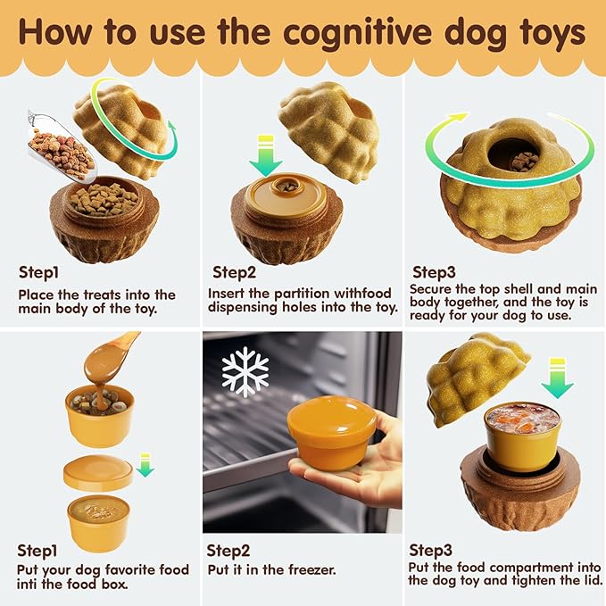 Freezable Dog Chew Toy, Long-Lasting Rubber Treat Dispenser for Aggressive Chewers, Interactive Dental Toy with Frozen Treat Holder, Easy to Clean,Anxiety Relief