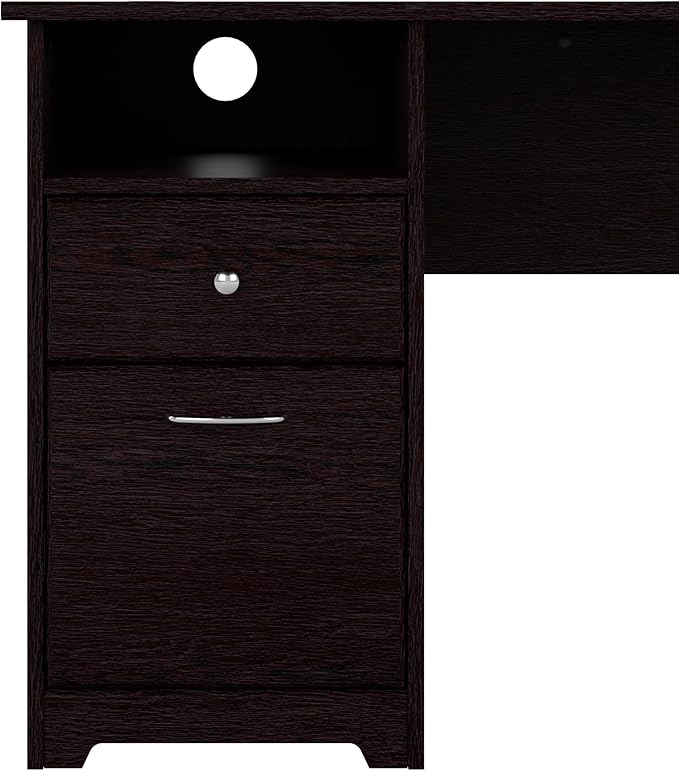 Bush Furniture Cabot 60W Computer Desk with Drawers in Espresso Oak, Workstation and File Storage, Desktop with Organization Solutions for Home Office