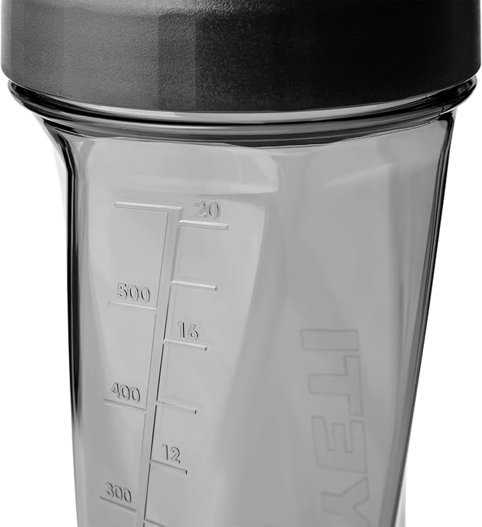 YETI Yonder Helimix Vortex Blender Shaker Bottle Holds up to 27oz | No Blending Ball or Whisk | USA Made | Portable Pre Workout Whey Protein Drink Shaker Cup | Dishwasher Safe, Charcoal