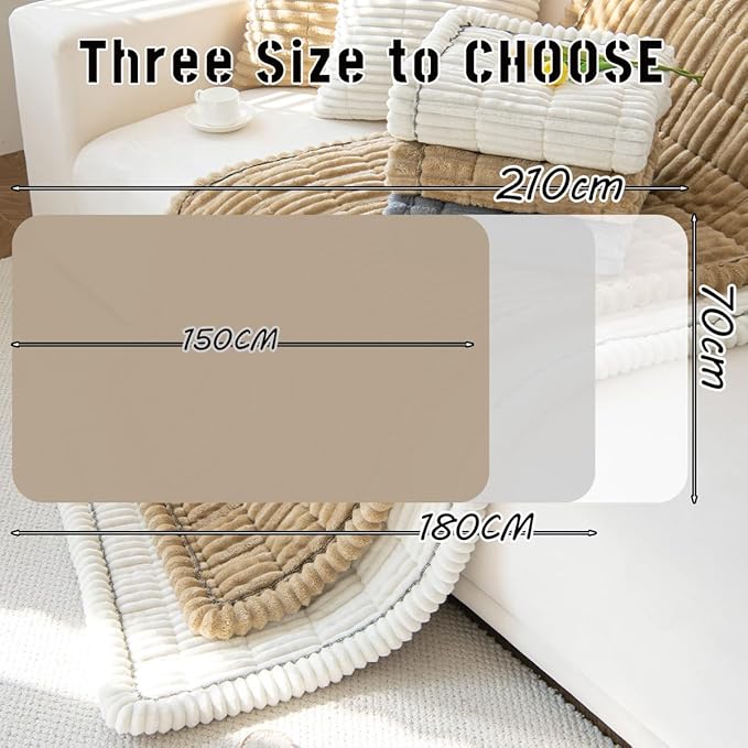Sofa Cover Fuzzy Couch Cover for Pet, Couch Covers for Dogs Washable Non-Slip Sofa Slipcover Cushion Protector Pets Friendly Mat Bed