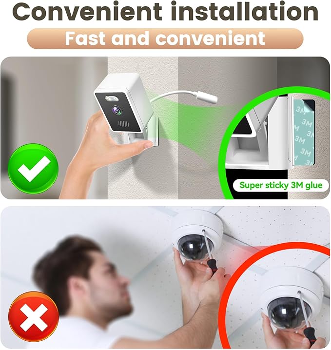 Indoor Security Camera for Baby Monitor,1080P Home Security Camera w/ 2-Way Audio,Motion Detection,Cloud & SD Card Storage,Night Vision(2.4G WiFi Connection)