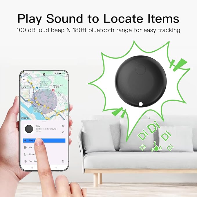 RAINDROPS 2025 Smart Tags Android Tracker,Air Tracker Tags-4 Pack Works with Google Find Hub,Item Finder for Keys,Backpack,Wallet,Pets (Android Only,Black,4 Pack)