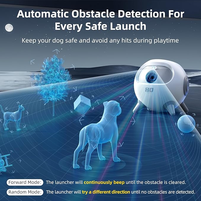 uahpet iRetriever Automatic Dog Ball Launcher with 8Pcs Balls