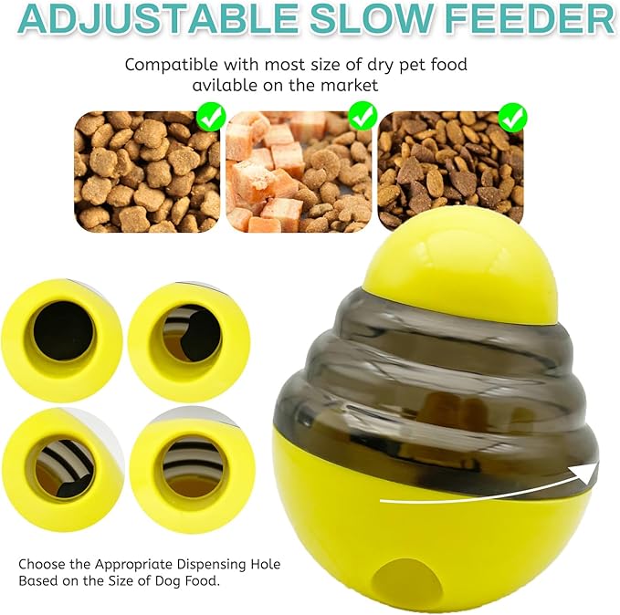 Dog Treat Toy - Interactive for Bored Treat Dispensing Enrichment Dog Puzzle Toy Food Puzzles Ball for Mental Stimulation Boredom Buster for Small Medium Large Dogs(E)