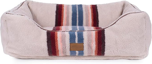 Pendleton Berber Kuddler Dog Bed - Serape Rosewood, L