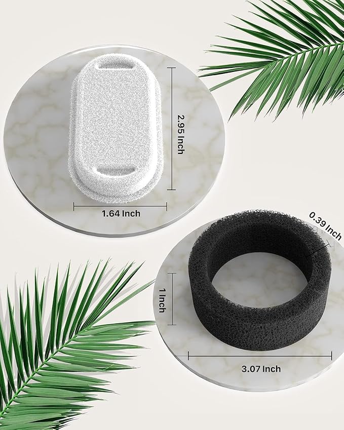 Pet Water Fountain Filter: 24 Cat Filters - 12 Pieces Filters + 12 Pieces Sponges for Cat Fountain - Cat Water Fountain Filter Replacement for Cat Water Fountain H1 (67oz/2L)