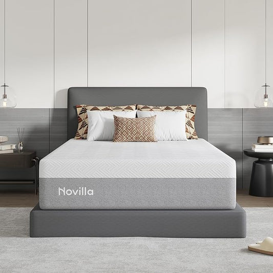 Novilla Mattress Full Size, 14 Inch Gel Memory Foam Mattress Full in a Box for Suppotive, Pressure Relieving & Plush Comfort, Bliss