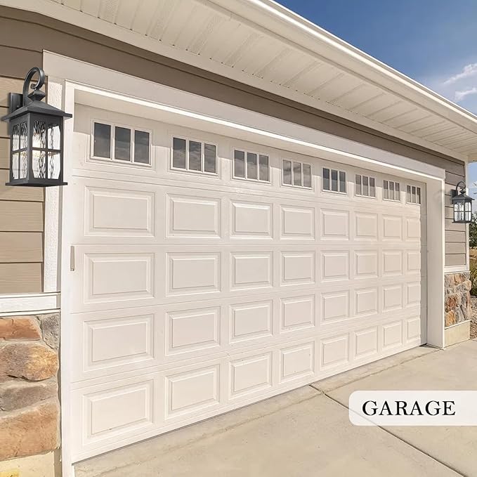 Darkaway Large Outdoor Light Fixtures Wall Mount, 21inch Outside Wall Lights Exterior Lighting Fixture with Water Ripple Glass Outdoor Wall Sconce for House Porch Hallway Garage Front Door