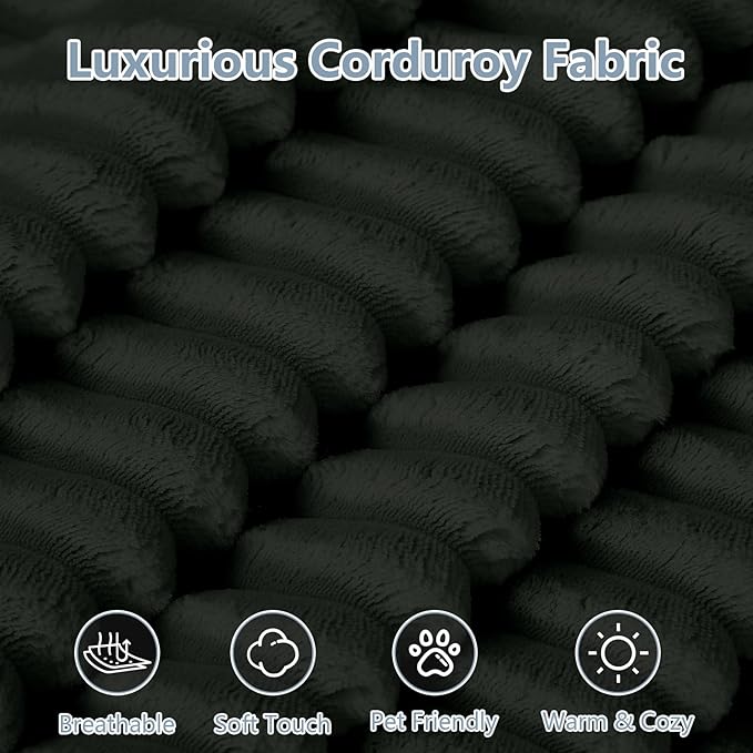 70.87" Loveseat Sofa Bed - Corduroy Upholstered, Comfy Deep Seat & Modern Design - Small Space Friendly, No Assembly Needed - Ideal for Living Room, Bedroom, Apartment, Home Office, Grey