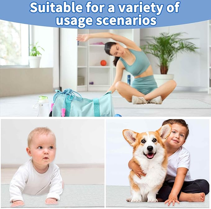 Dog Cooling Mat, Portable Pets Cool Mat, Durable Machine Washable Pets Pad, X-Large, Grey