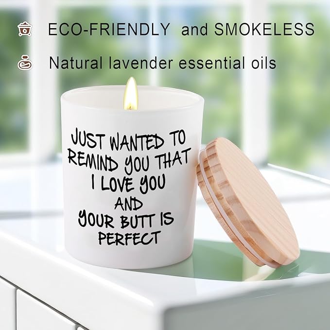 BFJLIFE Gifts for Her Funny Romantic Unique I Love You Valentines Day Anniversary Christmas Birthday Gifts for Women Girlfriend Wife Lavender Scented Soy Candles