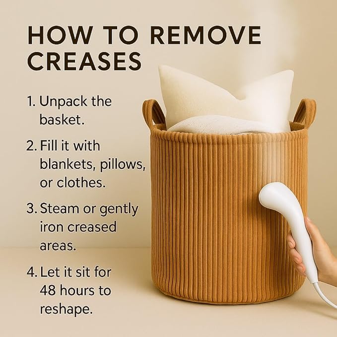 PUTSKA Laundry Basket Hamper – Blanket Basket for organizing, Décor and Toys, Clothes Hamper – Perfect for Baby and Kids Room, Nursery, Bedroom, Bathroom, Living Room – Extra large, Brown